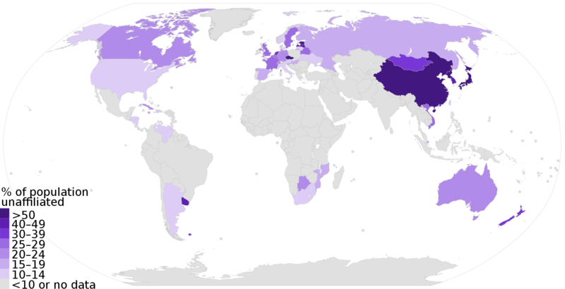 File:Countries by percentage of Unaffiliated–Pew Research 2010.svg.png