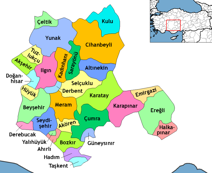 File:Konya districts.png