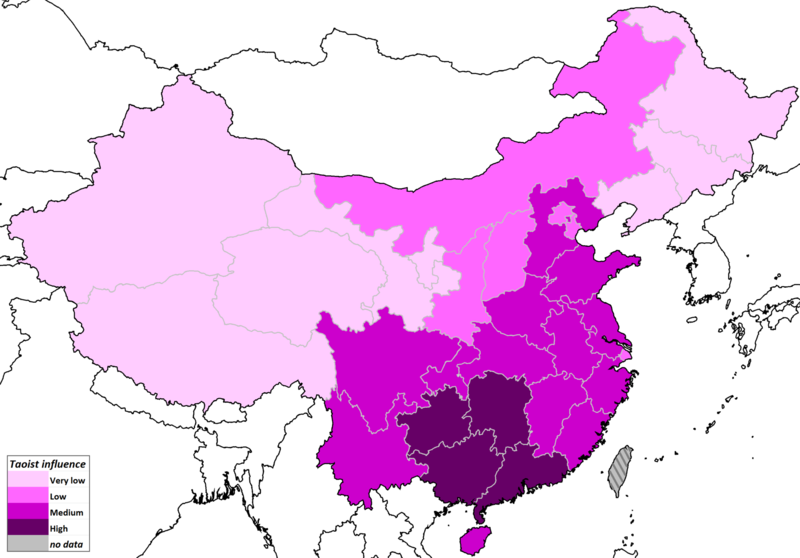 File:Taoist Church influence in China (alternate).png
