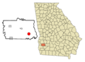 Calhoun County Georgia Incorporated and Unincorporated areas Leary Highlighted.svg.png