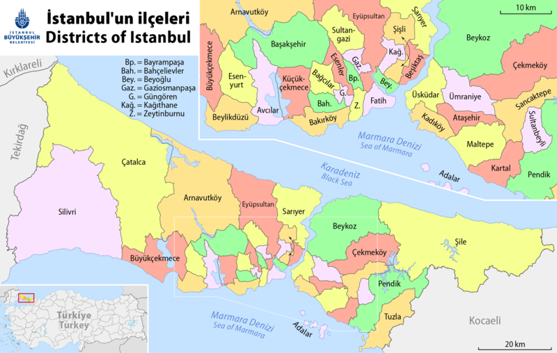 File:Map of the Districts of Istanbul.png